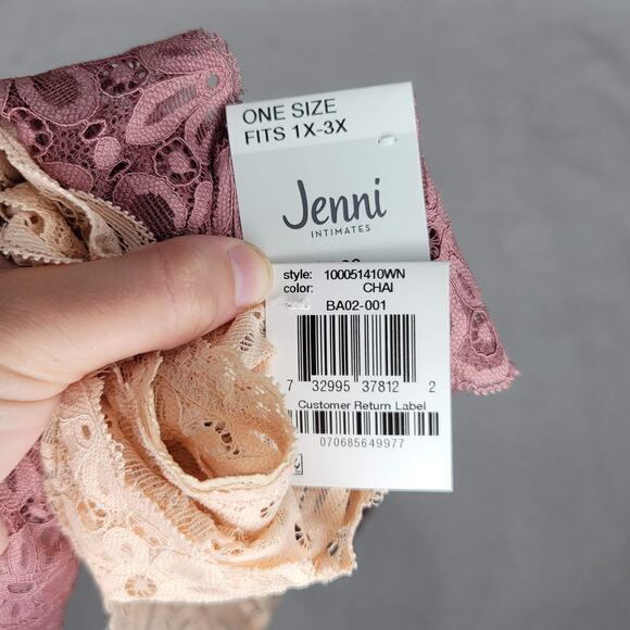 Jenni Intimates Thong Underwear Panties Nude 1X-3X - Picture 6 of 7